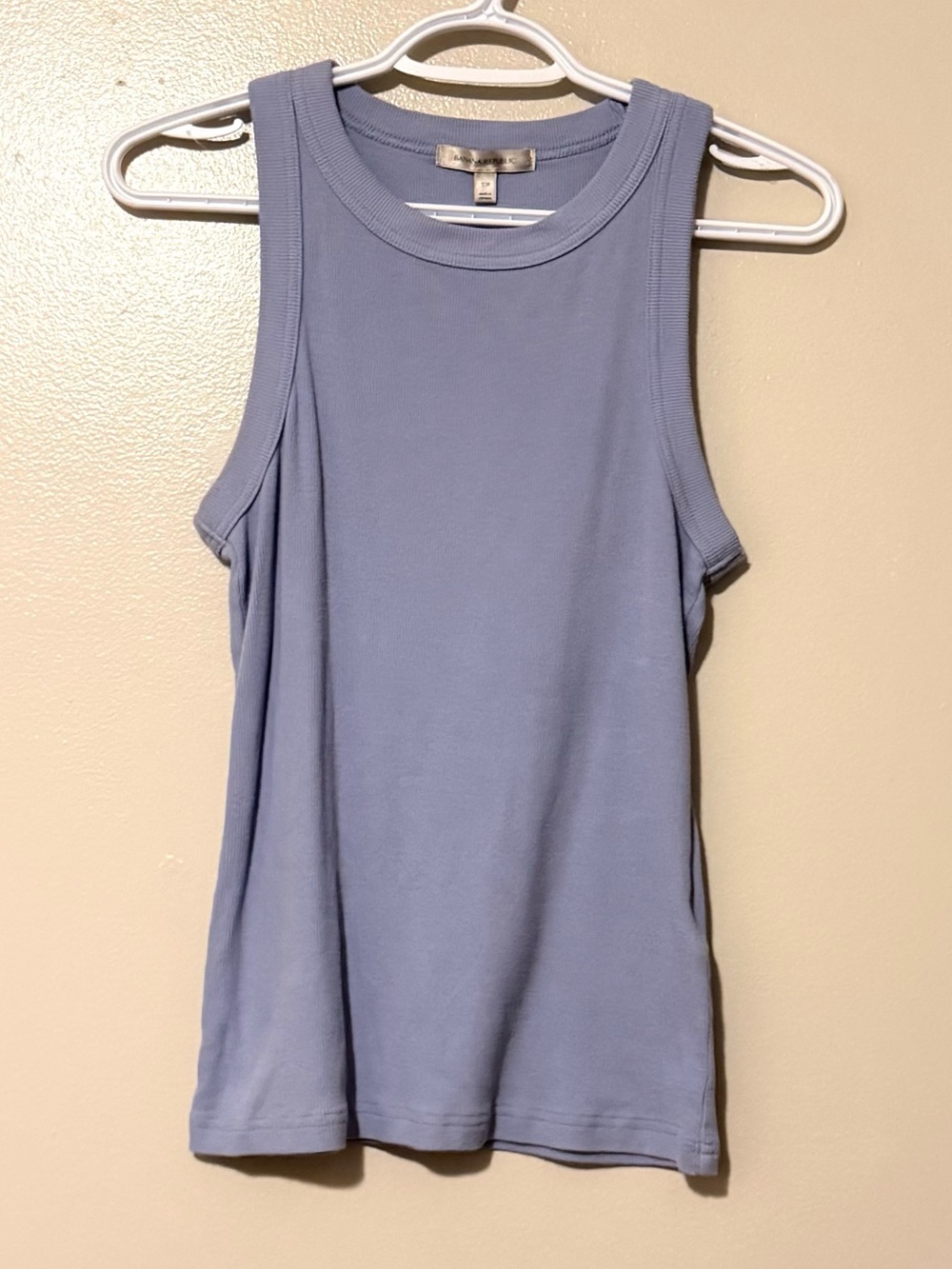 Banana Republic Rib-Trim Tank Top - Light Blue